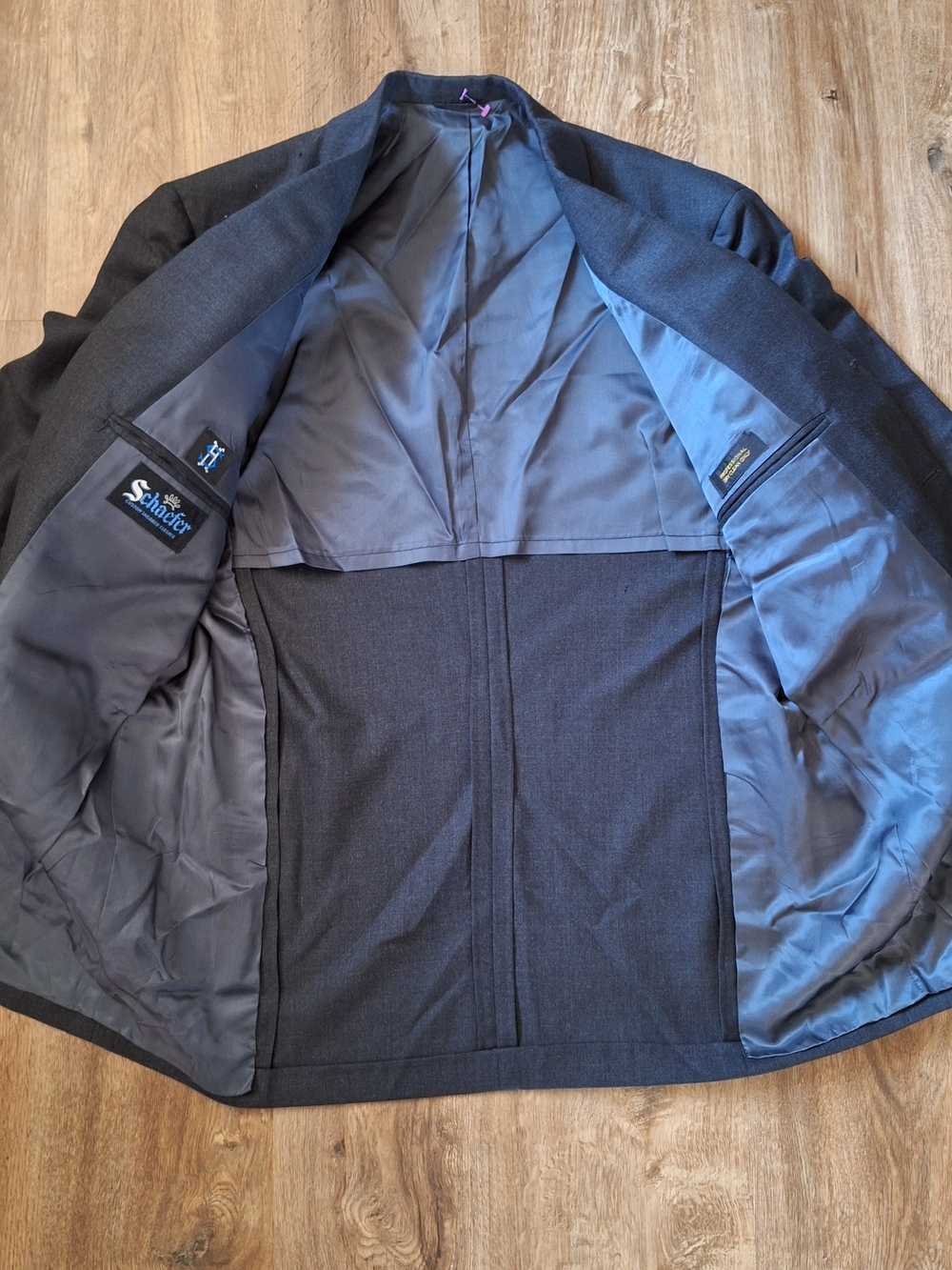 Vintage 1972 Men's Dark Gray Wool Blend Jacket Union Stamp Schaefer